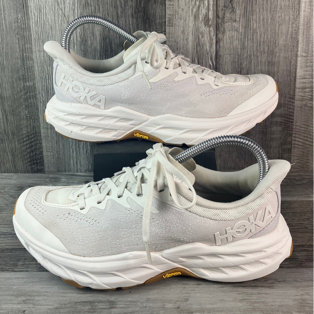 Hoka Speedgoat 5 Womens 8B White Nimbus Cloud Trail Running Shoes 1123158 WNCL